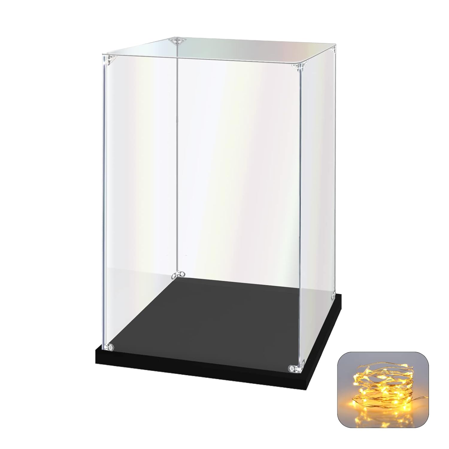 KOLIPI KOLIPI Acrylic Display Case for Collectibles Clear Box for Lego Figures Doll Toys Home Storage 6x6x10 inch