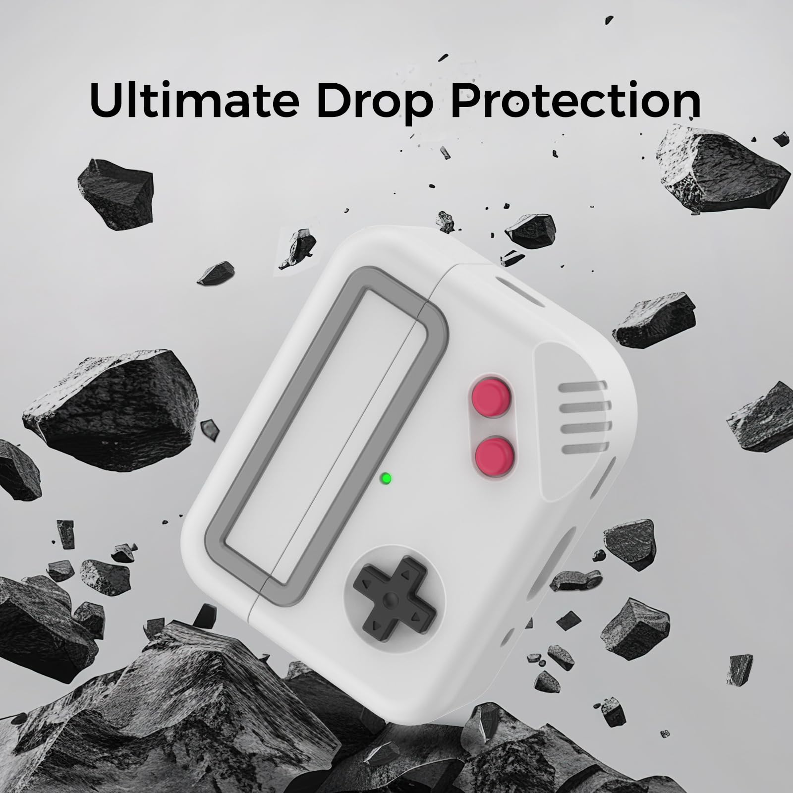 TRONWIN TRONWIN Silicone Airpods Pro 2 Case Protective Cover Game Machine Design Compatible with Apple Airpods Pro 2022 Wireless Charging Support - View 7 of 8