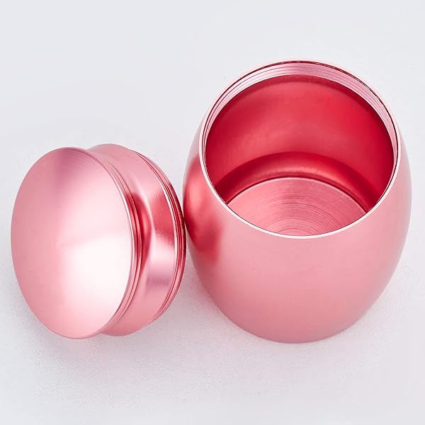 LINES ARTE LINES ARTE Small Keepsake Pet Urns 2.67 Inches Mini Pink Cremation Urns for Dogs Cats with Paw Print Memorial Ashes - View 6 of 9