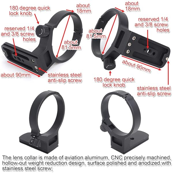 duomianshou Duomianshou Tripod Mount Ring for Tamron 100-400mm Lens - Arca-Swiss Quick Release Support - View 5 of 10