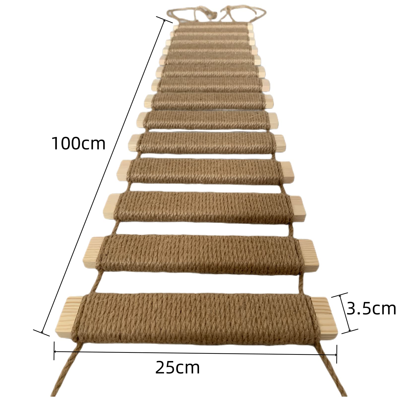 AGRICUE AGRICUE Cat Climbing Frame Bridge Sisal Rope Ladder Pet Furniture Step Scratcher Post Kitten Toys Cat Tree Tower Bridge - View 6 of 6