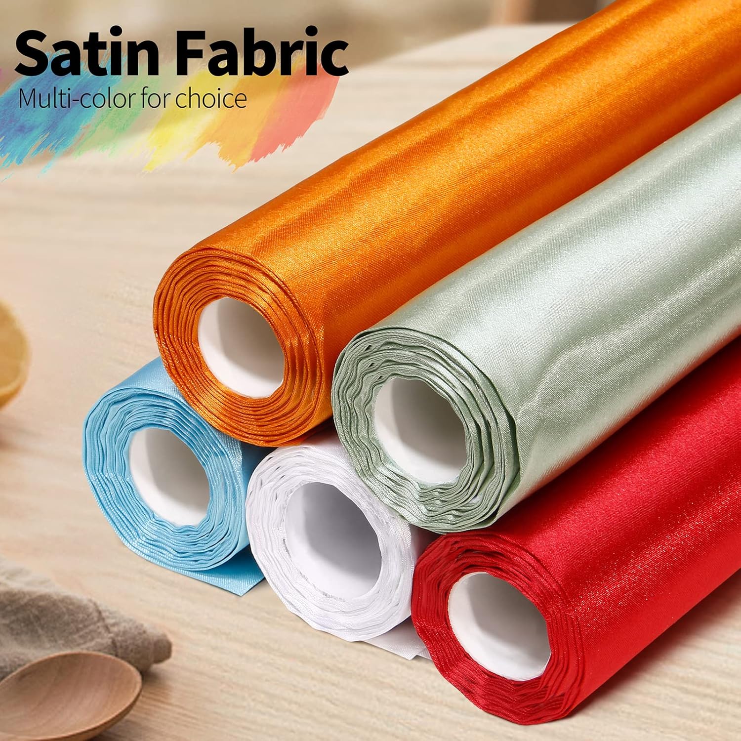 Horbaunal Horbaunal Royal Blue Satin Fabric 60 Inch Wide Soft Charmeuse for Wedding Dress DIY Craftings Costumes 10 Yard - View 7 of 9