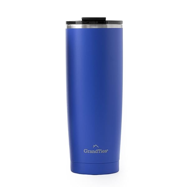 GRANDTIES 20oz Insulated Coffee Tumbler | Leak Proof, Double Walled Stainless Steel Travel Mug in Periwinkle
