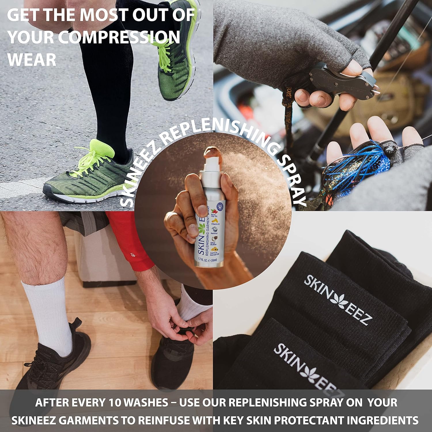 SKINEEZ Skincarewear Skineez Hydrating Diabetic Socks Non-Binding Ultra-Soft Fabric Clinically Proven to Heal Skin Condition Black Large X-Large 2 Pairs - View 7 of 7