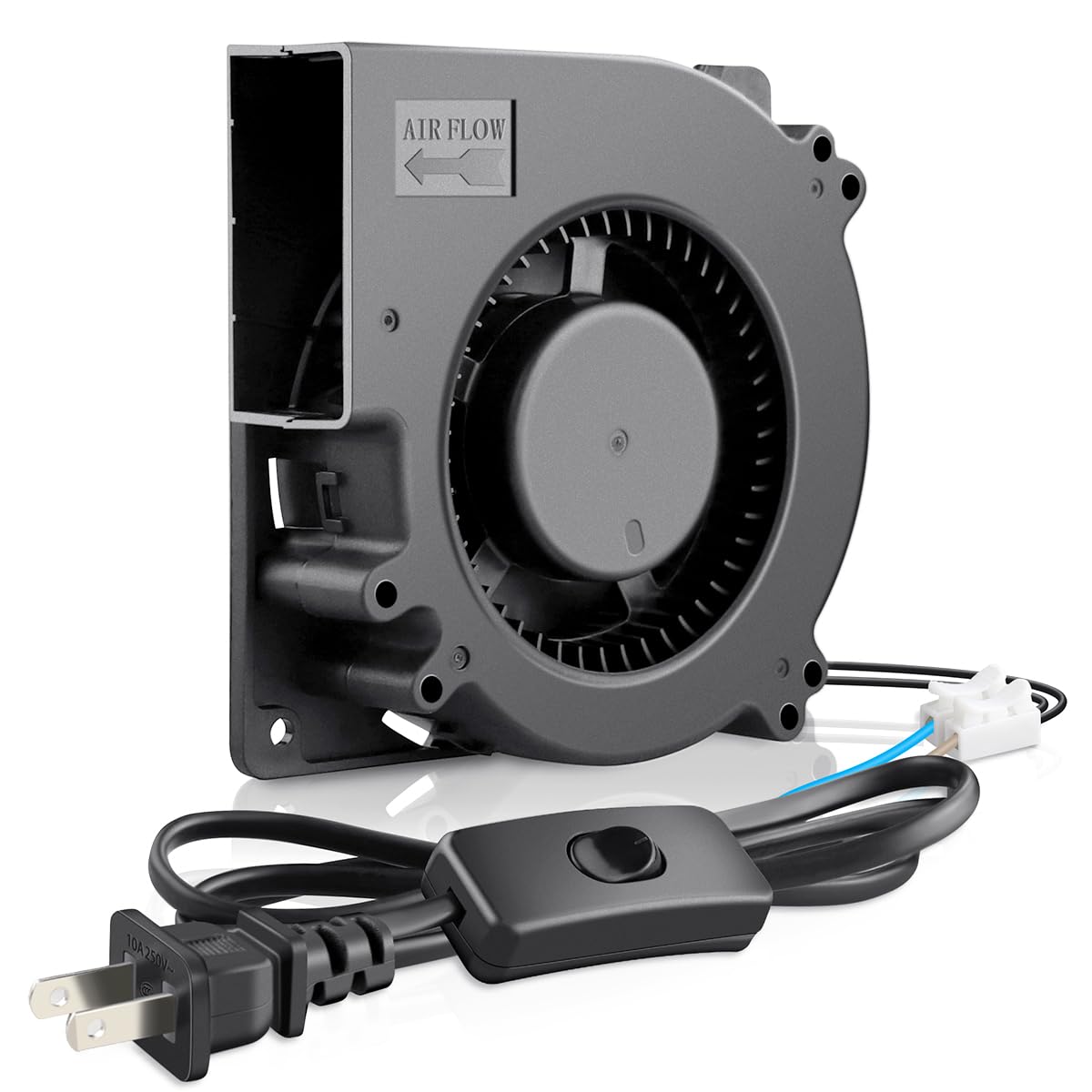 WDERAIR WDERAIR 120mm Radial Centrifugal Blower Fan for Efficient Cooling in Refrigerators DVR Xbox Modems and AV Cabinets 110V to 240V