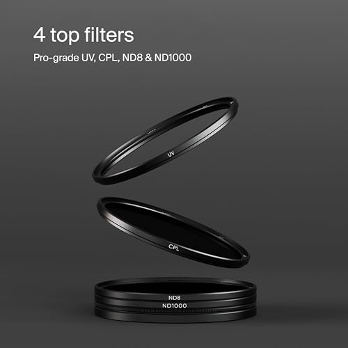 Urth Urth 82mm 4-in-1 Magnetic Lens Filter Kit: UV, CPL, ND8 & ND1000 - Ultra-Slim Multi-Coated Optical Glass - View 4 of 11