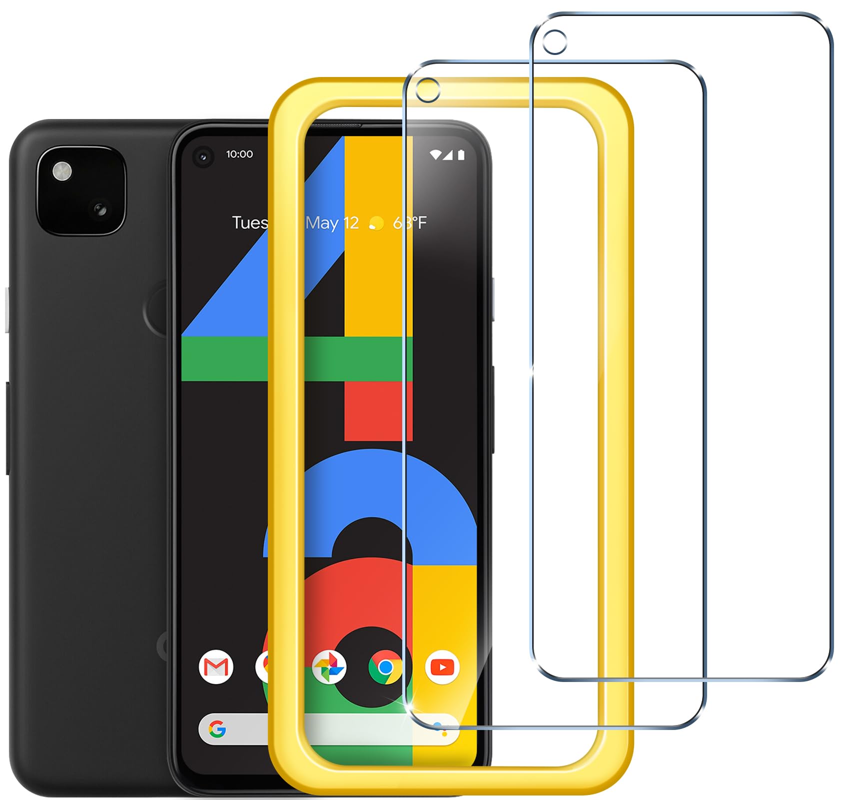 ivoler 3+3 Pack Tempered Glass for Samsung Galaxy A14 4G 5G Screen Protector 6.6'' with [3 Pack] Camera Lens Protector with [Alignment Frame],