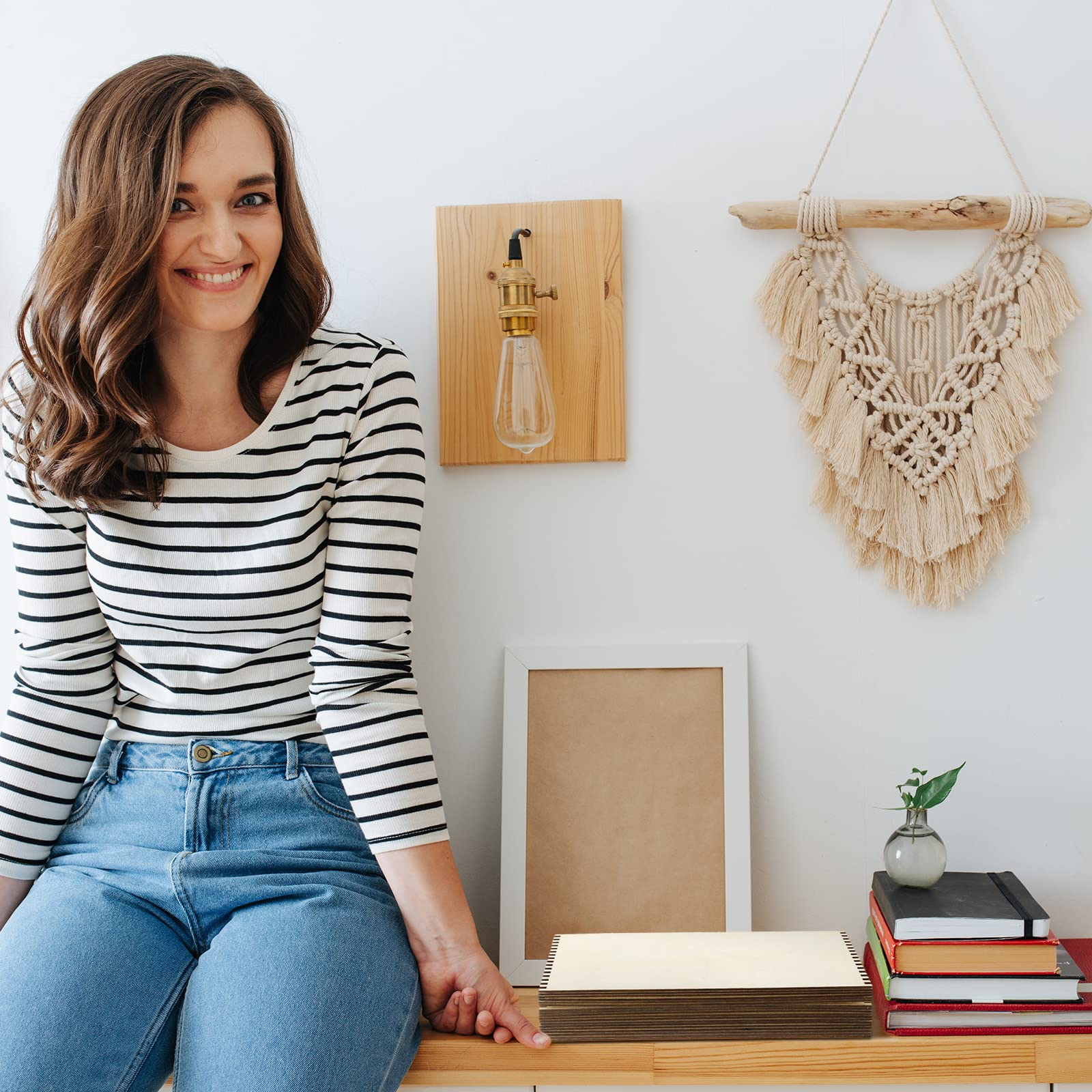 Minatee Minatee 36 Pcs Wooden Loom Weaving Tools for Kids and Adults Crafting Jewelry Motor Skills Crochet Knitting Sewing Educational Activities - View 6 of 6