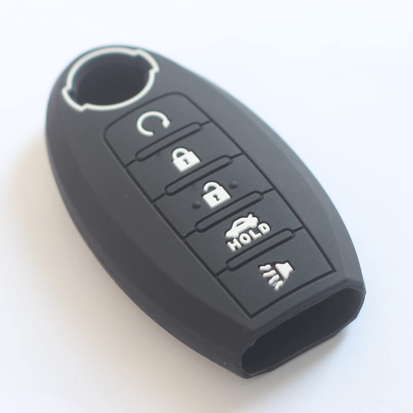 kcpros 2Pcs Rubber Silicone 5 Buttons Smart Key Fob Cover Case Skin Protector Keyless with Keychain Compatible with Nissan Altima Sentra Versa Murano - View 4 of 9