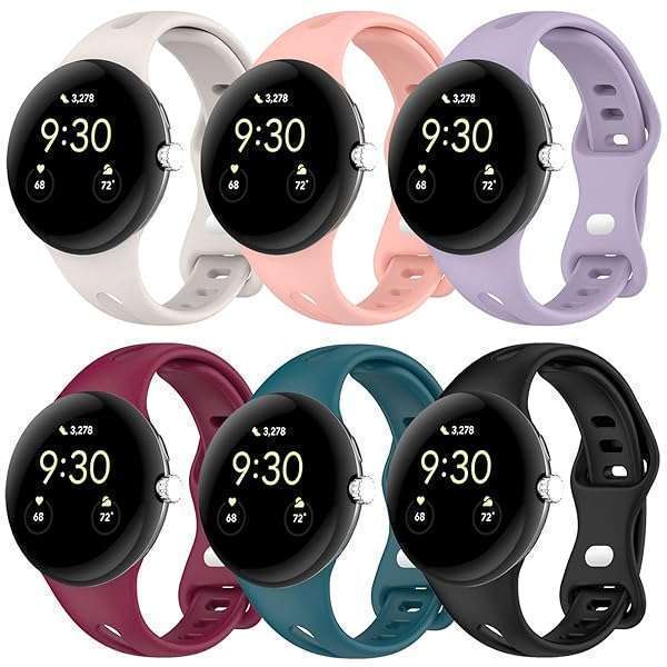 RuenTech RuenTech Google Pixel Watch Bands: Soft Silicone Adjustable Straps in 6 Colors for Pixel & Pixel 2 - View 2 of 9