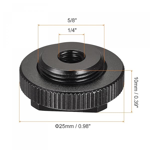 uxcell "uxcell Mic Stand Adapter 1/4" Female to 5/8" Male - Aluminum Screw Converter for Mic Stands, Tripods & Monitors" - View 3 of 6