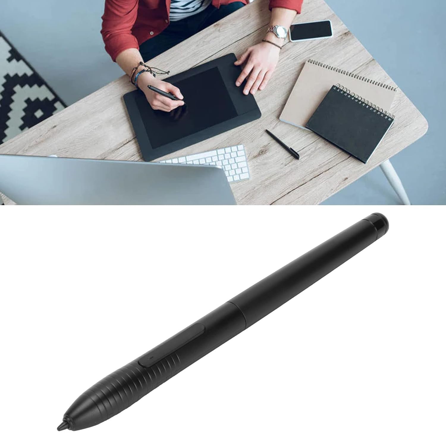 ASHATA PW201 Stylus Pen for Huion Drawing Tablets H430P HST640 H640P H950P H1060P H610PRO V2 HC16 HS64 HS610 GC610 H1161 H320M Ergonomic Replacement - View 9 of 9