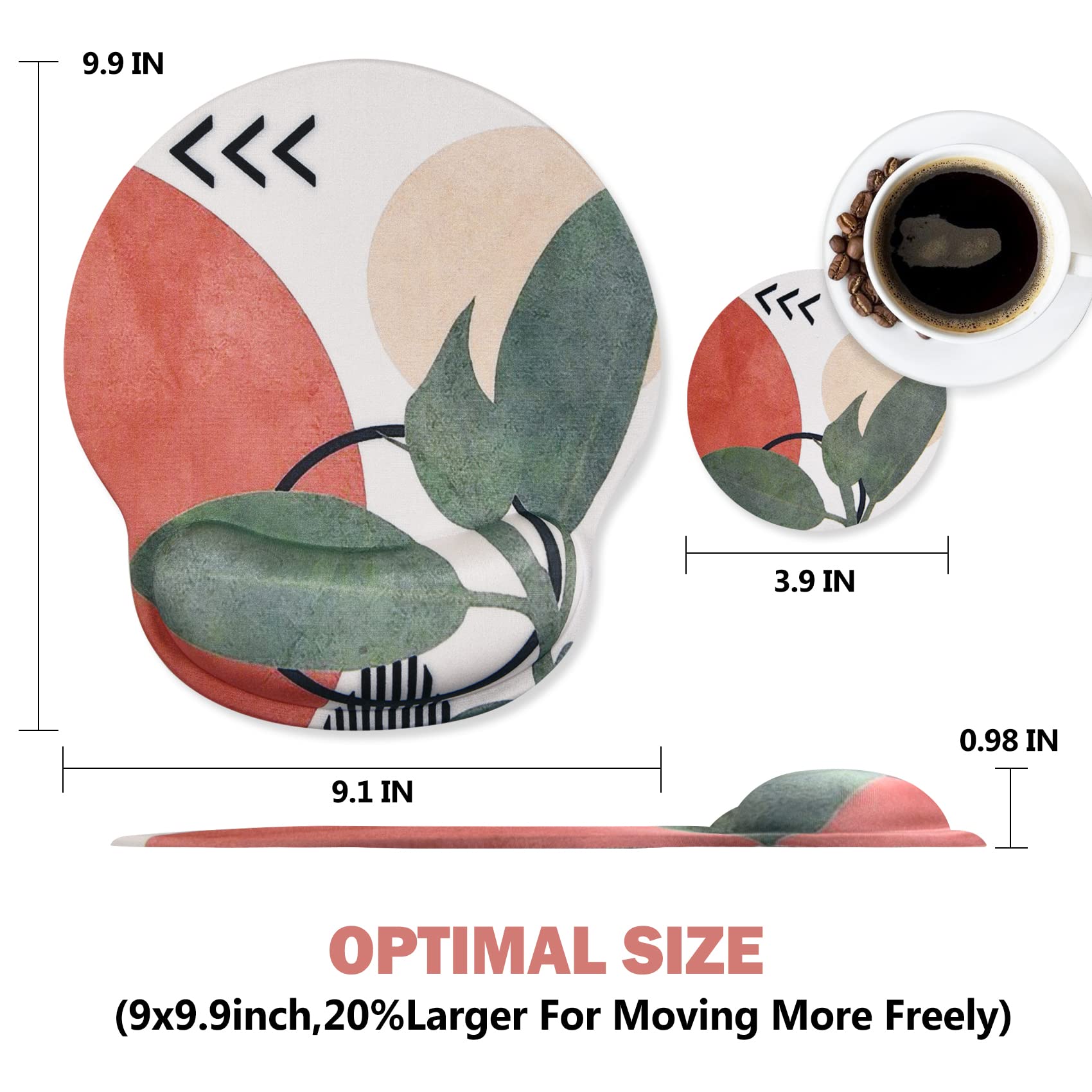 AIMSA Ergonomic Mouse Pad with Wrist Support, Gel Non-Slip PU Base Gradient Wrist Rest Pad for Home, Office, Easy Typing and Pain Relief, Pink Purple - View 7 of 8