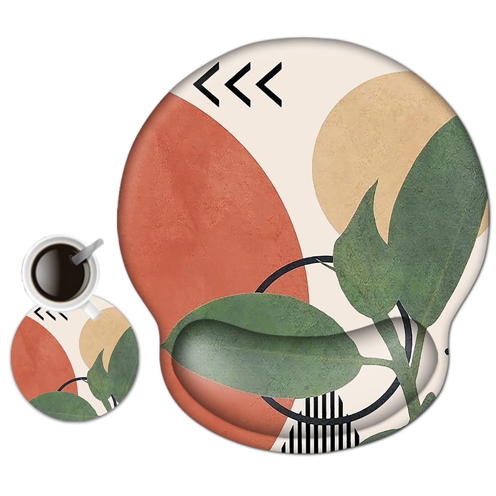 AIMSA Ergonomic Mouse Pad with Wrist Support, Gel Non-Slip PU Base Gradient Wrist Rest Pad for Home, Office, Easy Typing and Pain Relief, Pink Purple