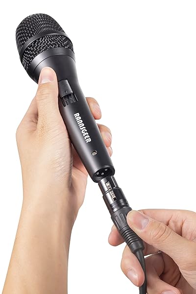 Rannsgeer Rannsgeer RM82B Dynamic Vocal Handheld Karaoke Microphone with Cable & Case - Perfect for Parties! - View 6 of 8