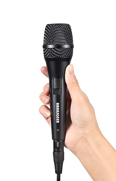Rannsgeer Rannsgeer RM82B Dynamic Vocal Handheld Karaoke Microphone with Cable & Case - Perfect for Parties! - View 7 of 8