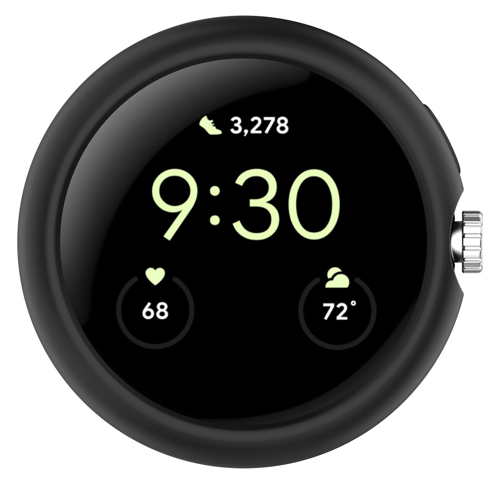 MOTONG for Google Pixel Watch PC Protective Case - PC Protective Case Cover Shell for Google Pixel Watch(PC Black) - View 2 of 5