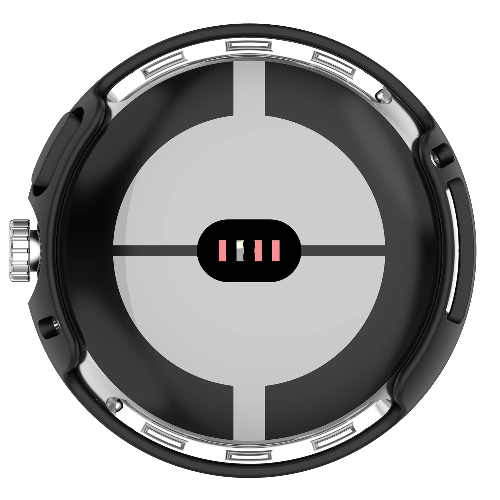 MOTONG for Google Pixel Watch PC Protective Case - PC Protective Case Cover Shell for Google Pixel Watch(PC Black) - View 3 of 5