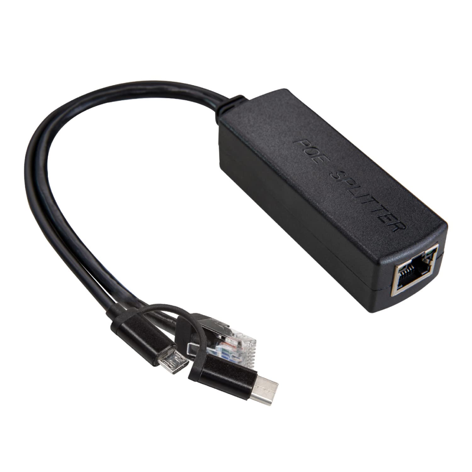 UCTRONICS UCTRONICS Gigabit PoE Splitter 5V 3A 2-in-1 PoE to USB C Micro USB Adapter for Raspberry Pi 3 4 Security IP Cameras and More