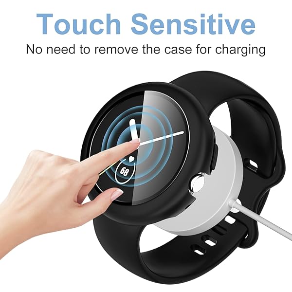 shenou Shenou Case for Google Pixel Watch 2: 6-Pack Shockproof Bumper & Tempered Glass Protector - View 6 of 9