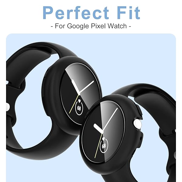 shenou Shenou Case for Google Pixel Watch 2: 6-Pack Shockproof Bumper & Tempered Glass Protector - View 7 of 9