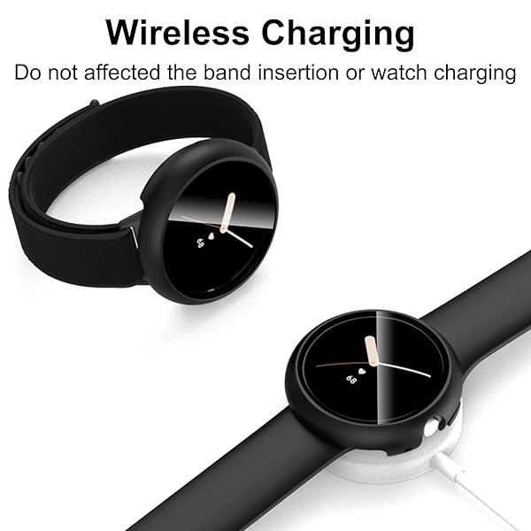 shenou Shenou Case for Google Pixel Watch 2: 6-Pack Shockproof Bumper & Tempered Glass Protector - View 9 of 9