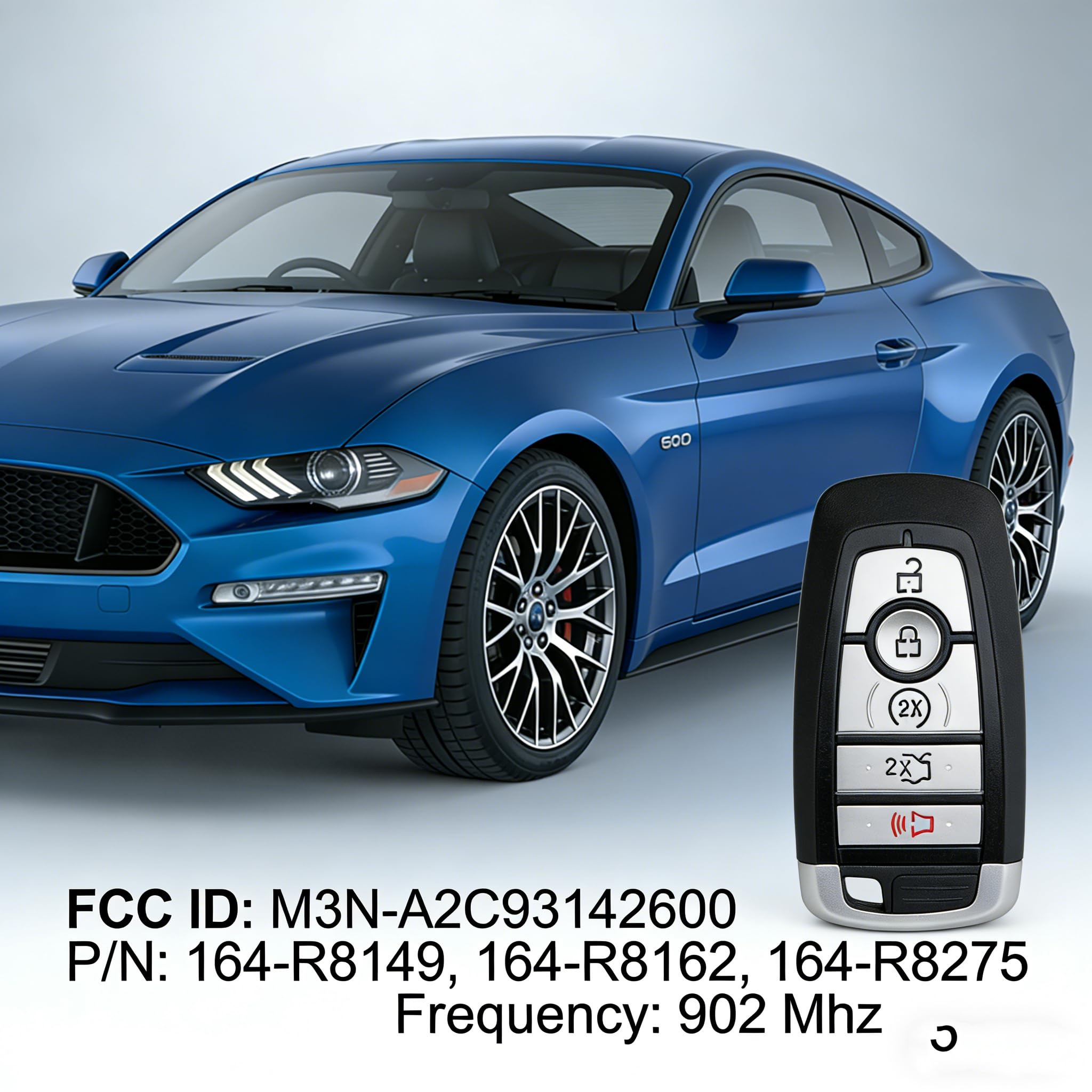 Key Fob Replacement Compatible for Proximity Remote for Ford Edge 2017 2018 2019 2020 2021 2022 Mustang 2018-2022 Fusion 2017-2021 Lincoln - View 4 of 6