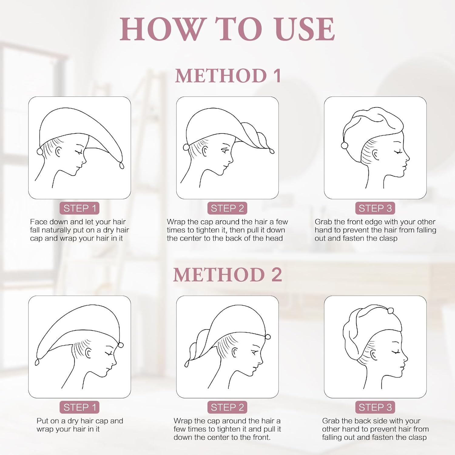 KOIKEY KOIKEY Women Bath Wrap Hair Towel Adjustable Luxury Microfiber Soft Towels Super Absorbent Quick Drying Hair and Body Grey - View 5 of 6