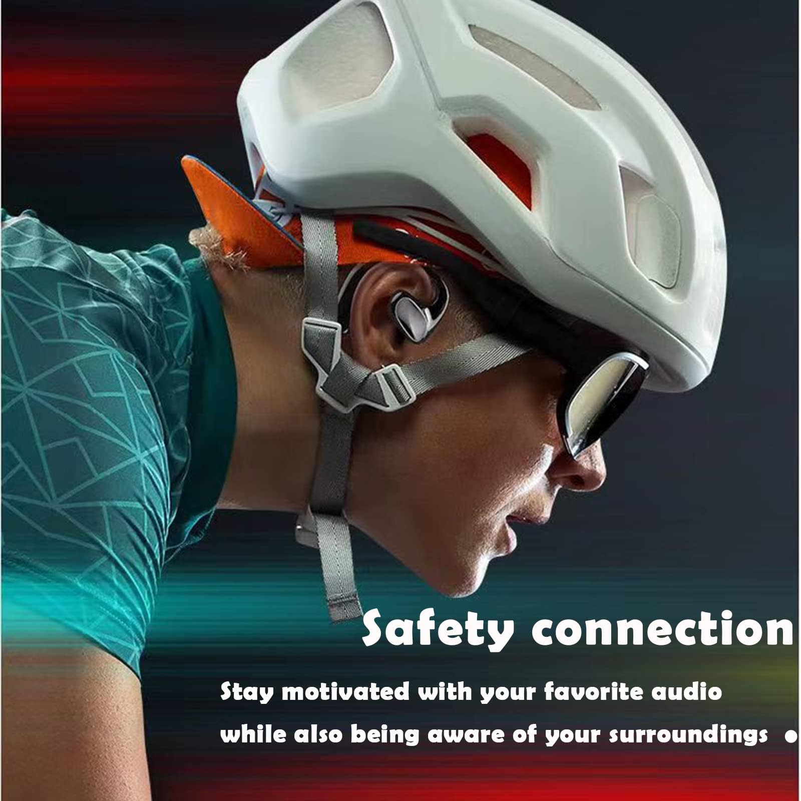 Xmenha Bone Conduction Open Ear Wireless Bluetooth Headphones with Ear Hook Mic for Comfortable Listening - View 3 of 7