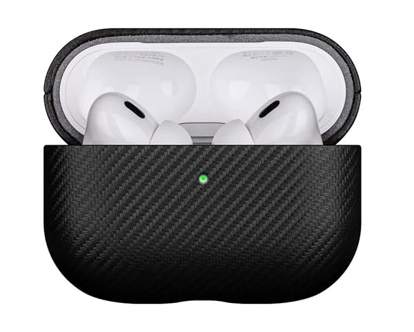 Lopie LOPIE Handmade AirPods Pro 2nd Gen Case Carbon Fiber Style Vegan Leather Protective Cover Black - View 4 of 10