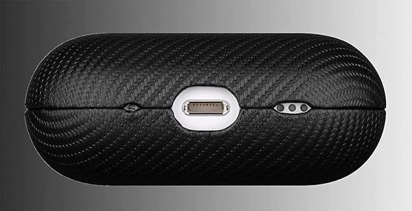 Lopie LOPIE Handmade AirPods Pro 2nd Gen Case Carbon Fiber Style Vegan Leather Protective Cover Black - View 5 of 10