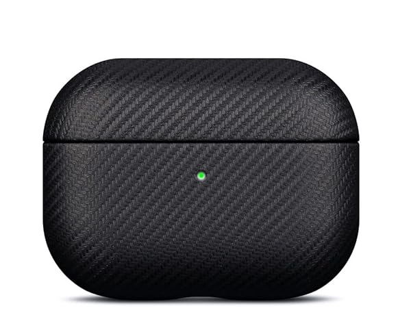 Lopie LOPIE Handmade AirPods Pro 2nd Gen Case Carbon Fiber Style Vegan Leather Protective Cover Black - View 3 of 10