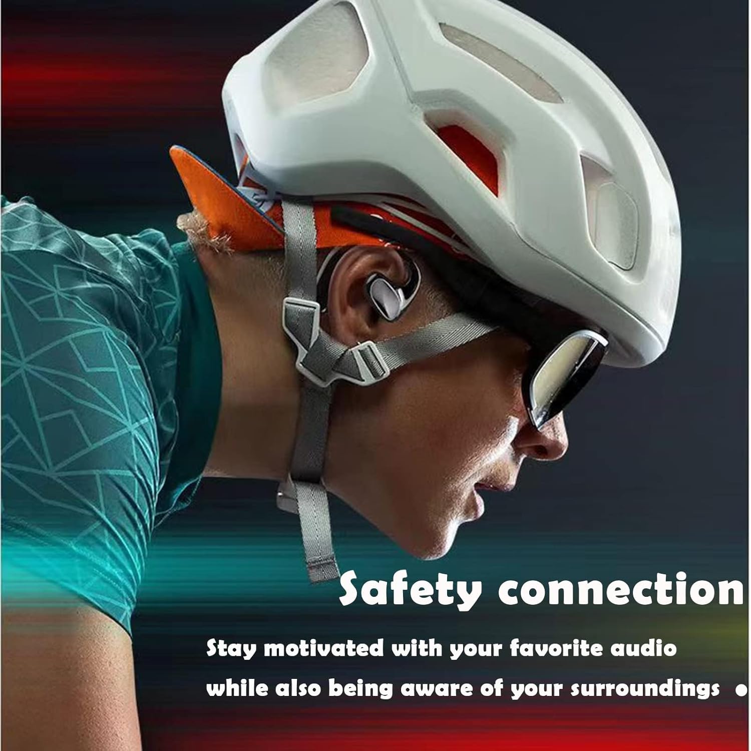 Xmenha Wrap Around Over Ear Wireless Bluetooth Headphones with Ear Hook Mic and Bone Conduction Technology for Enhanced Sound Quality - View 4 of 9