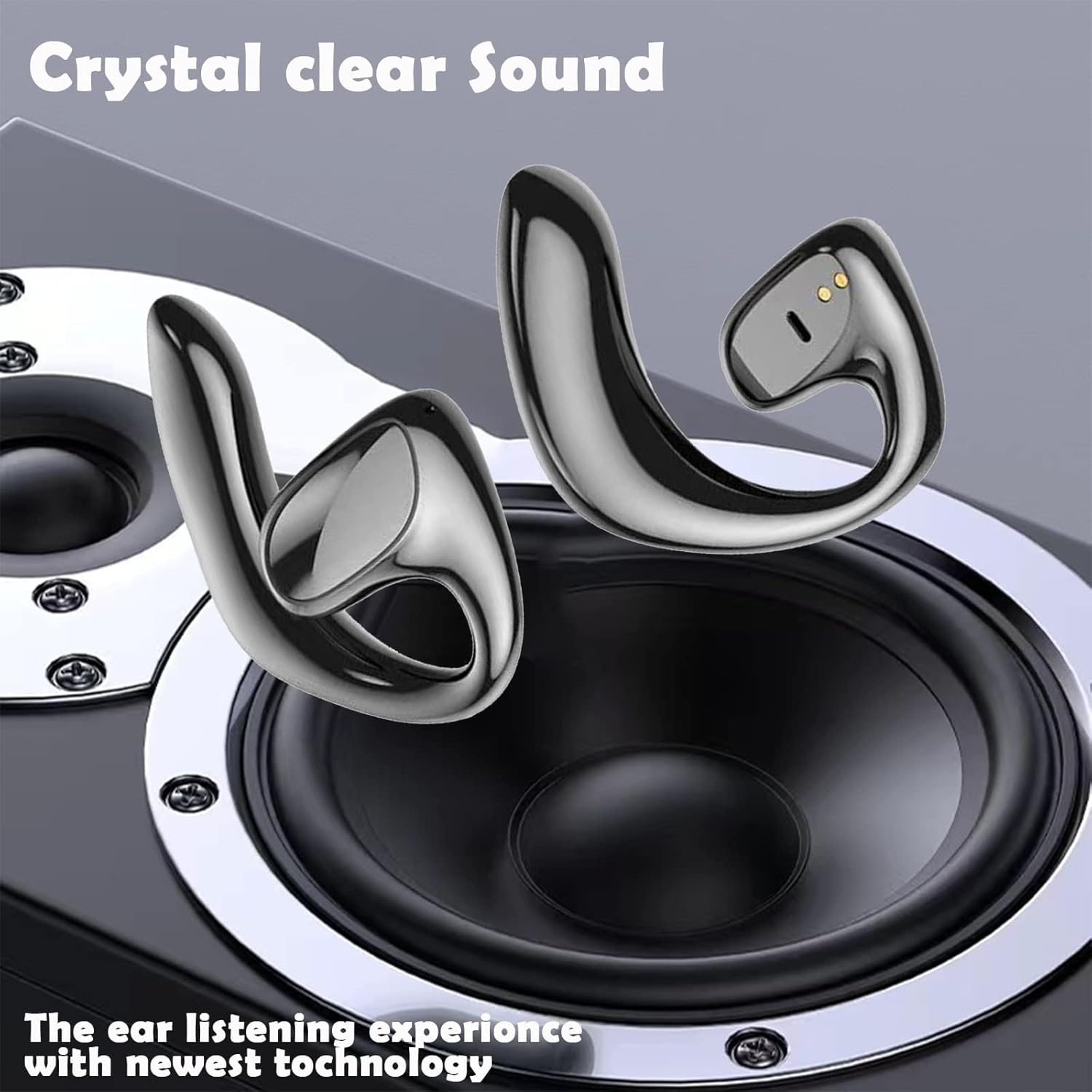 Xmenha Wrap Around Over Ear Wireless Bluetooth Headphones with Ear Hook Mic and Bone Conduction Technology for Enhanced Sound Quality - View 6 of 9