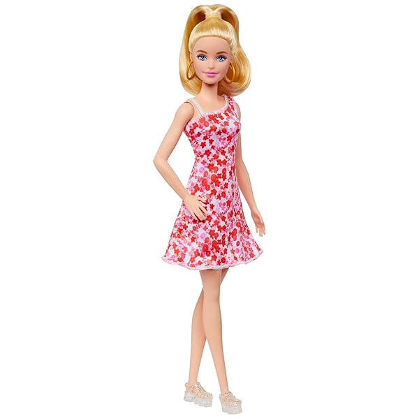 Barbie Barbie Fashionistas Doll #205: Blonde Ponytail, Floral Dress & Stylish Accessories