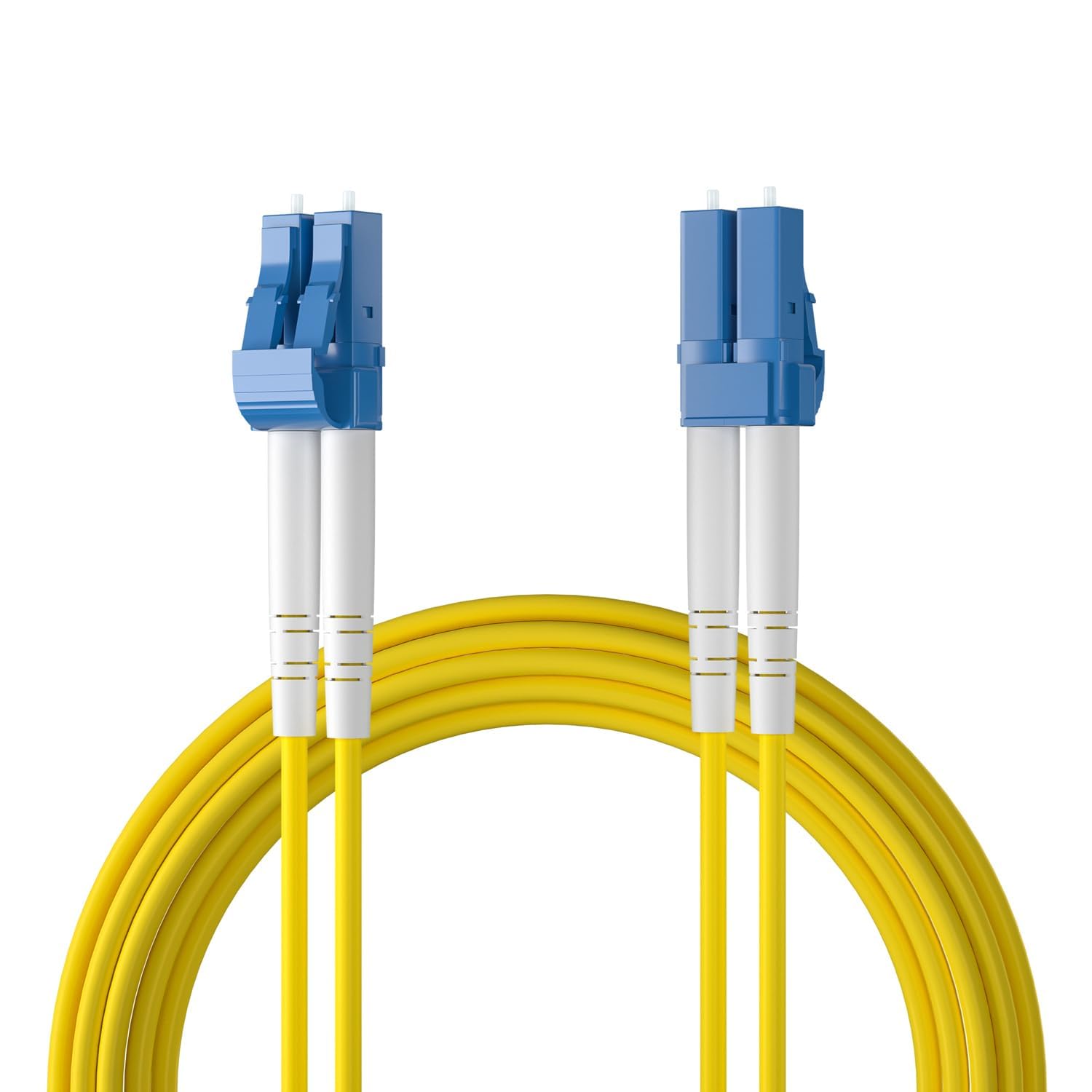 10Gtek Fiber Patch Cable LC to LC OS2 10Gb Singlemode Jumper Duplex 9/125 LSZH Fiber Optic Cord Yellow 4 Meter 13.1 Feet