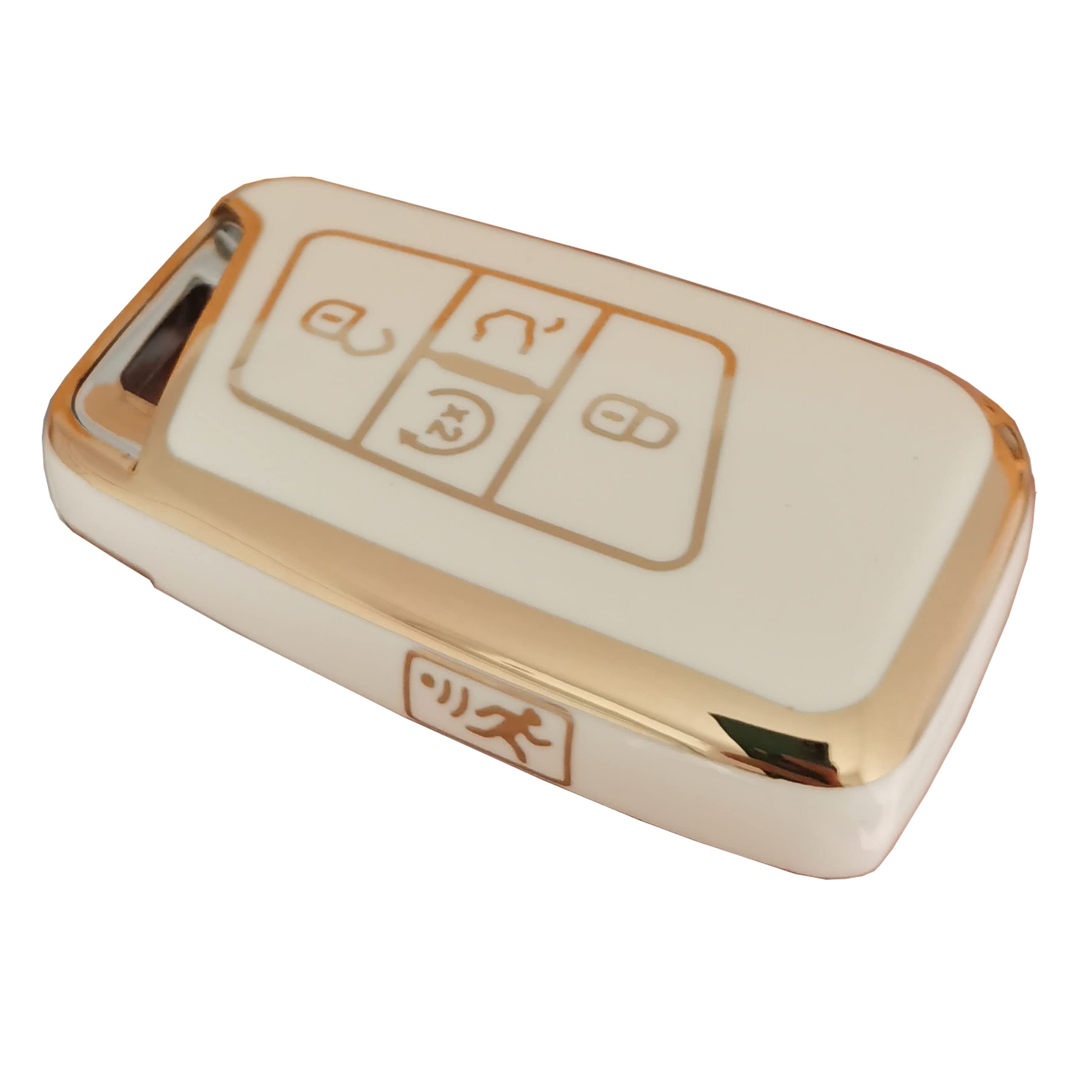 QIXIUBIA for Volkswagen Key Fob Cover Keyless Remote Smart Key Fob Shell with Keychain Fit for VW Volkswagen Atlas Jetta Passat Arteon Tiguan (White) - View 4 of 5