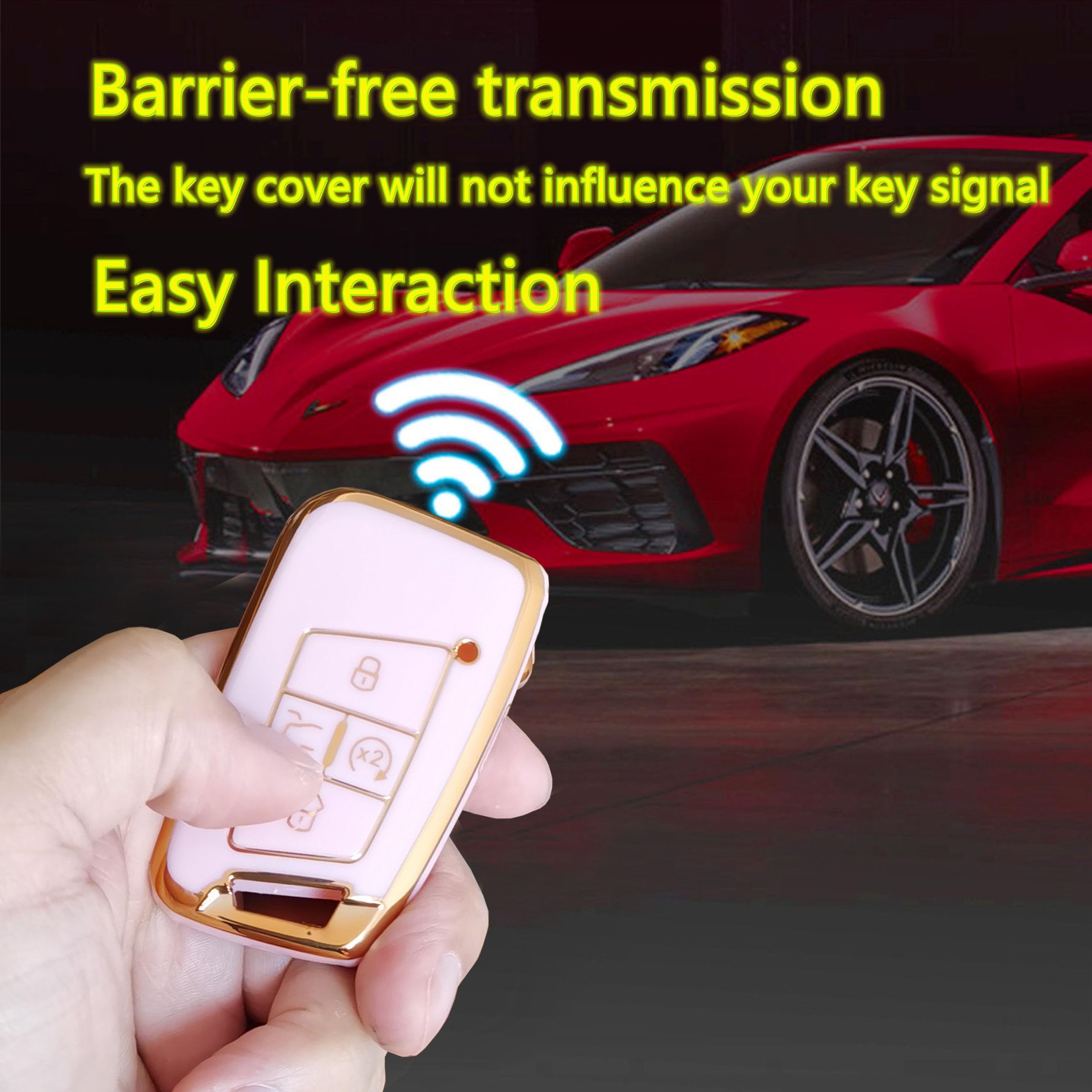 QIXIUBIA for Volkswagen Key Fob Cover Keyless Remote Smart Key Fob Shell with Keychain Fit for VW Volkswagen Atlas Jetta Passat Arteon Tiguan (Black) - View 6 of 6