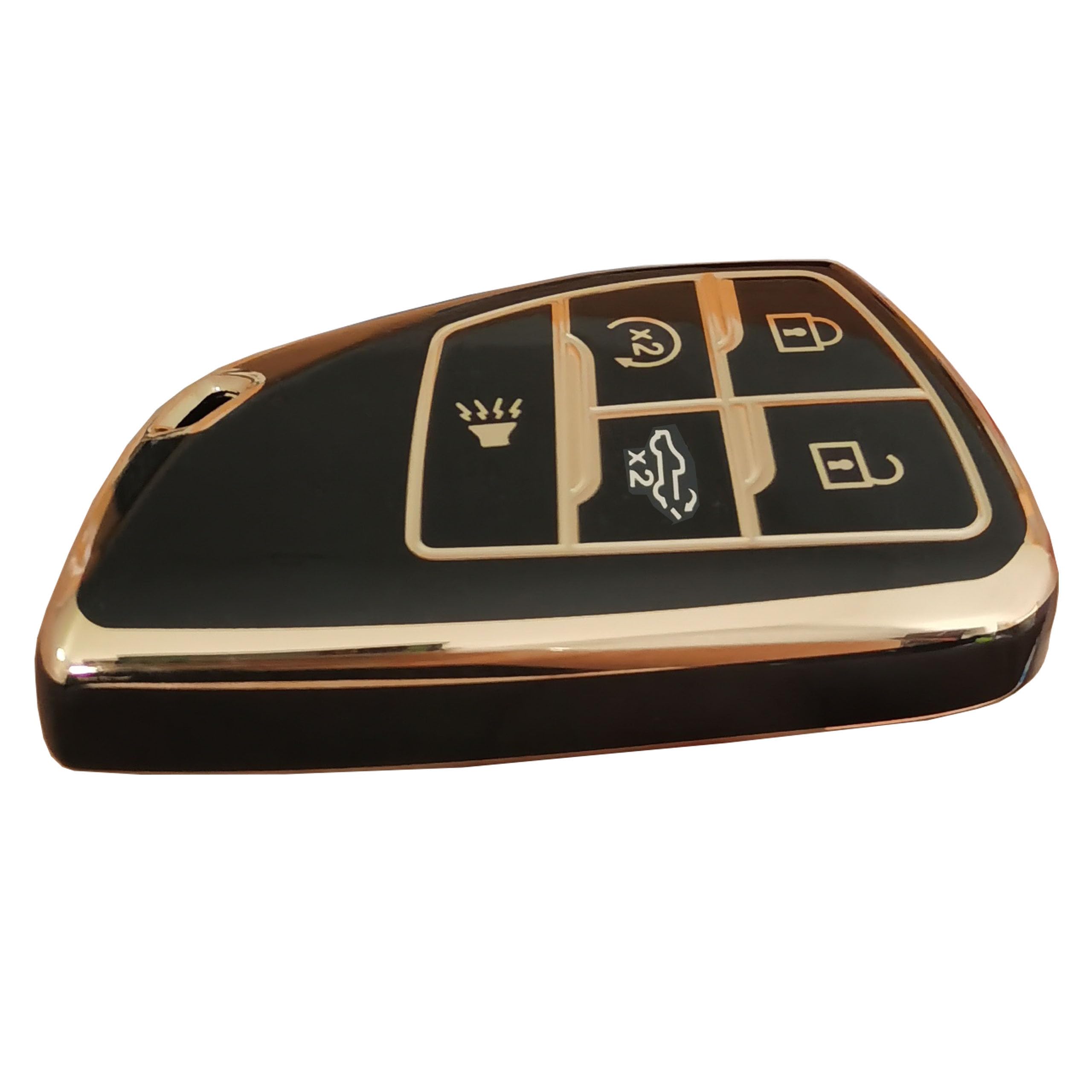 QIXIUBIA for GMC Key Fob Cover Keyless Remote Smart Key Shell with Keychain Fit for GMC Yukon Chevy Chevrolet Suburban Tahoe GM Buick Encore - View 5 of 5