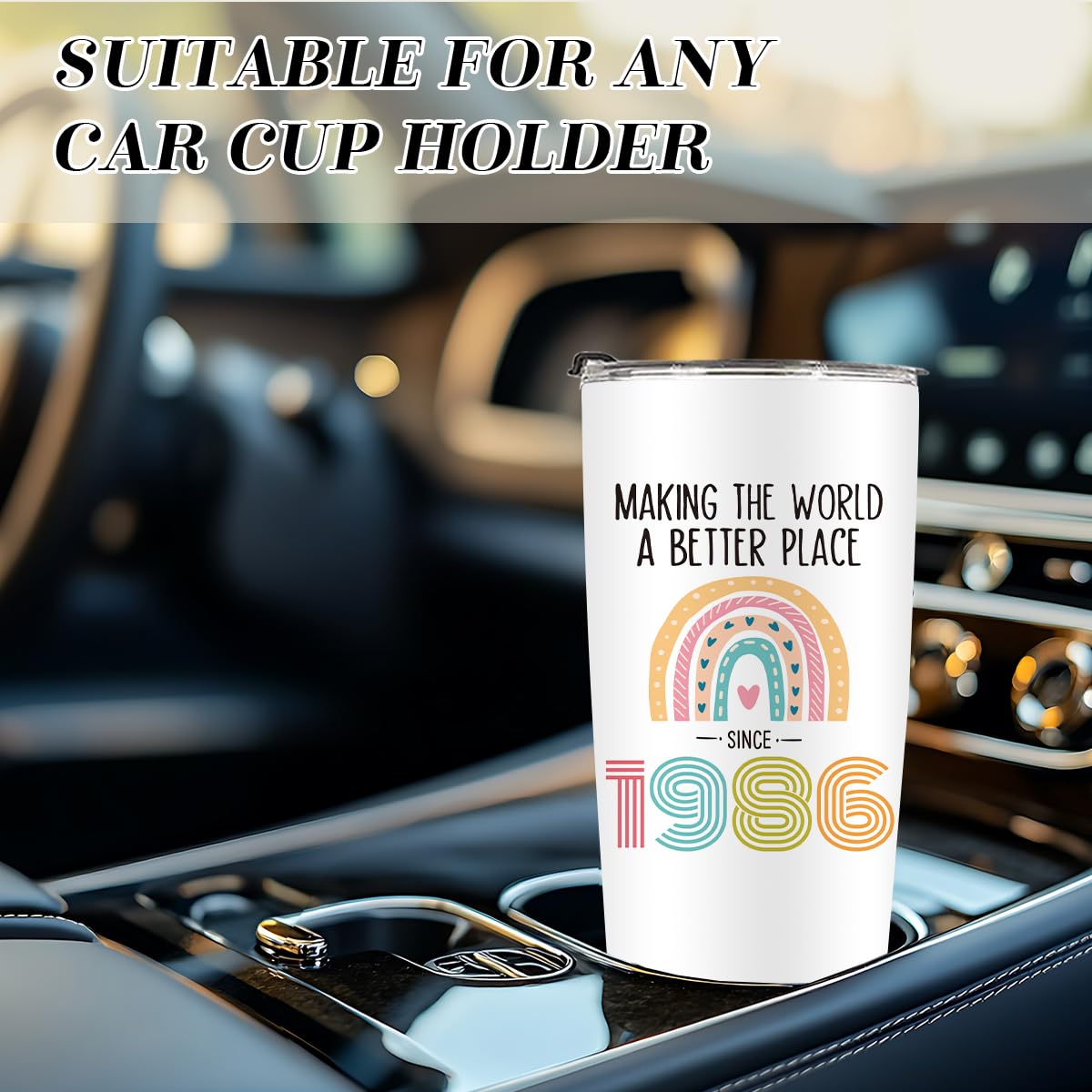 kdxpbpz 40th Birthday Gifts for Women 20 oz Stainless Steel Vacuum Insulated Tumbler Perfect for 1985 Birthday Celebrations and Gift Ideas - View 7 of 7