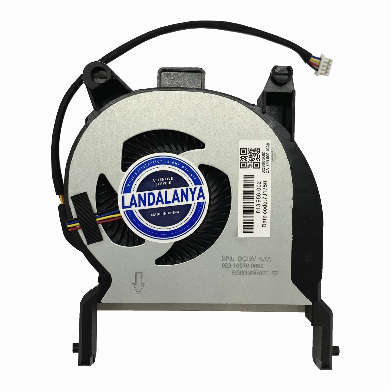 LANDALANYA Replacement CPU Cooling Fan for HP ProDesk Mini 600 G3 400 G3 Series 914266-001 BUC0712HB-00 DC12V High Performance Fan - View 3 of 3