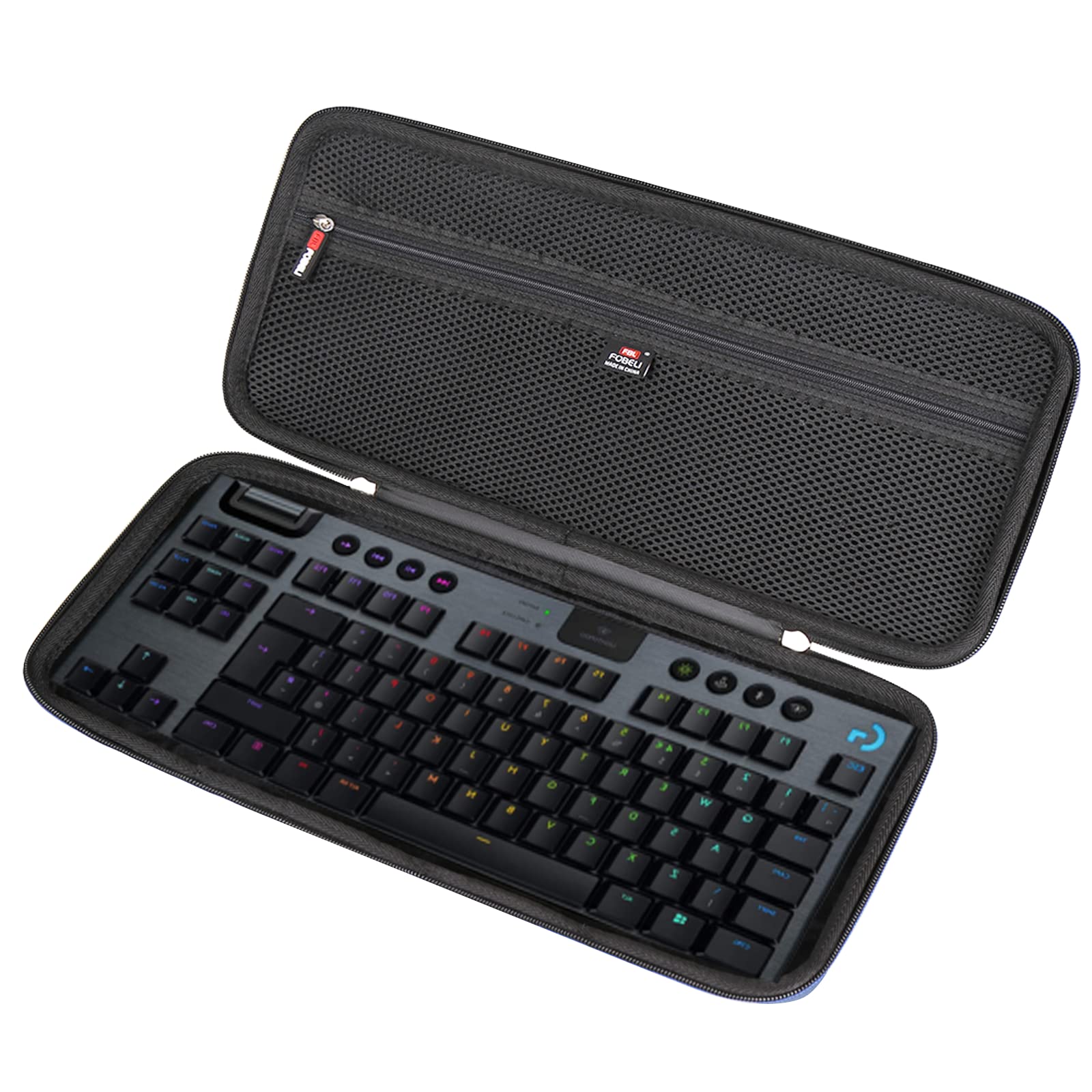 FBLFOBELI EVA Hard Carry Case for Logitech G915 TKL 80% Compact 87 Key Tenkeyless Lightspeed Wireless RGB Mechanical Gaming Keyboard (Case Only) - View 2 of 8