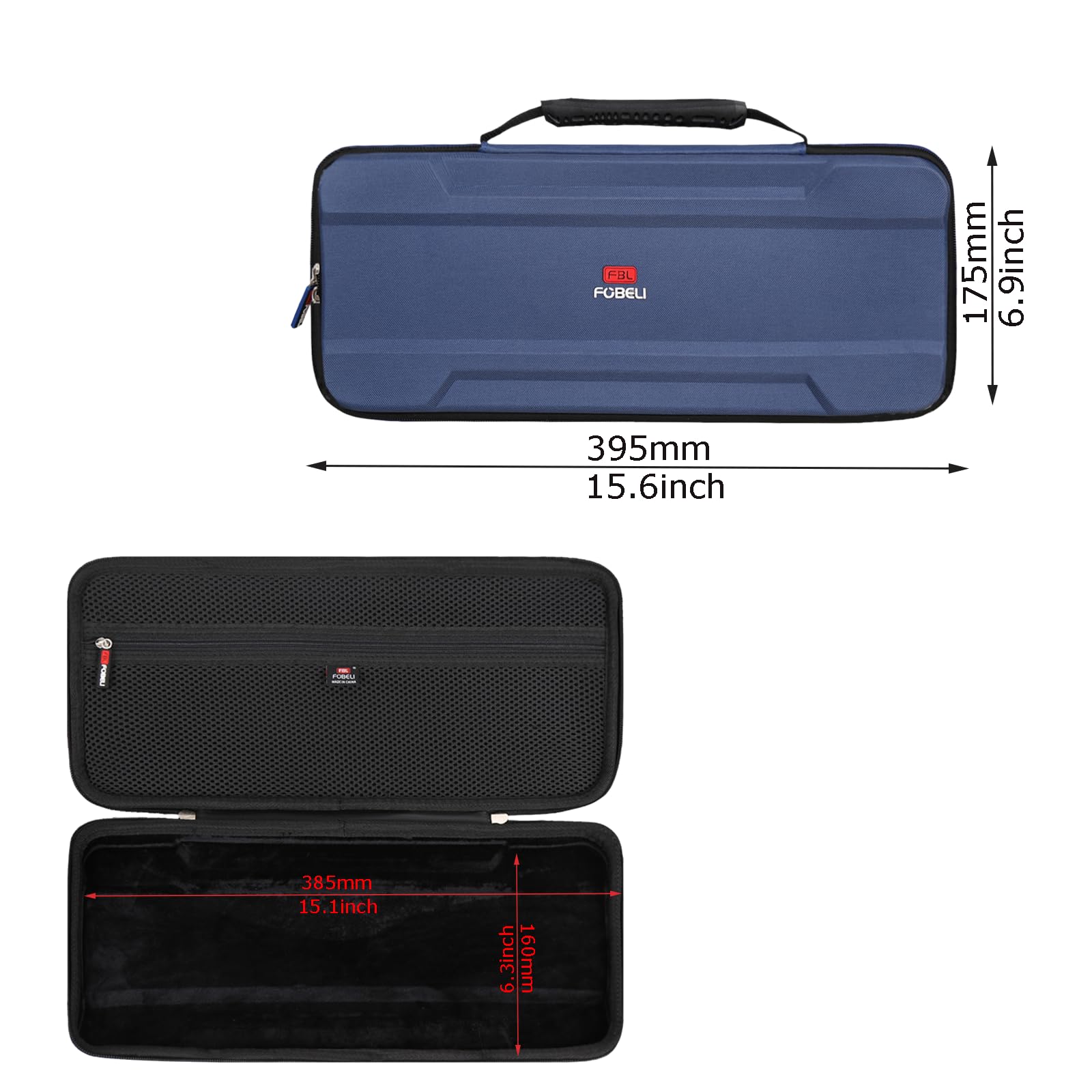 FBLFOBELI EVA Hard Carry Case for Logitech G915 TKL 80% Compact 87 Key Tenkeyless Lightspeed Wireless RGB Mechanical Gaming Keyboard (Case Only) - View 6 of 8