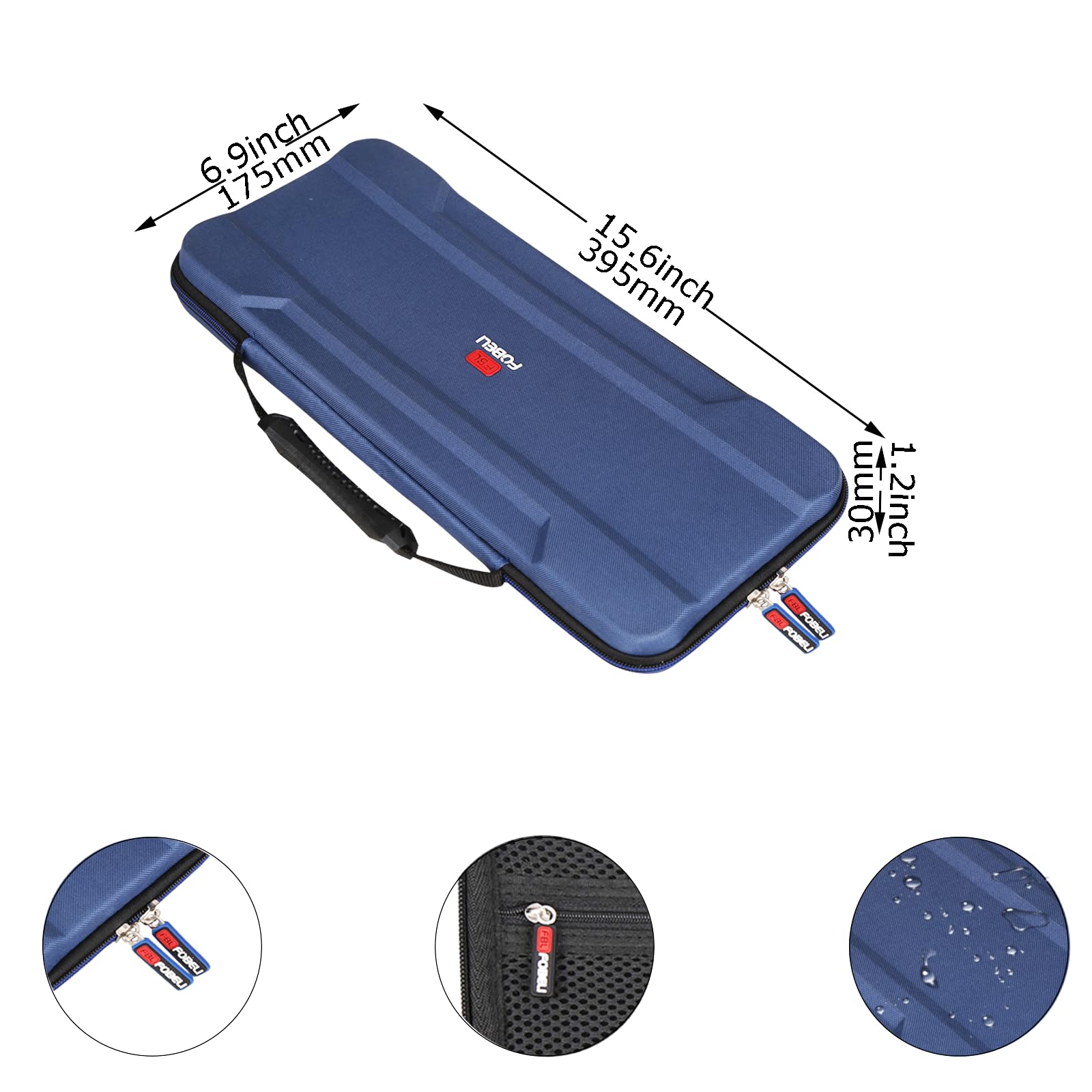 FBLFOBELI EVA Hard Carry Case for Logitech G915 TKL 80% Compact 87 Key Tenkeyless Lightspeed Wireless RGB Mechanical Gaming Keyboard (Case Only) - View 7 of 8