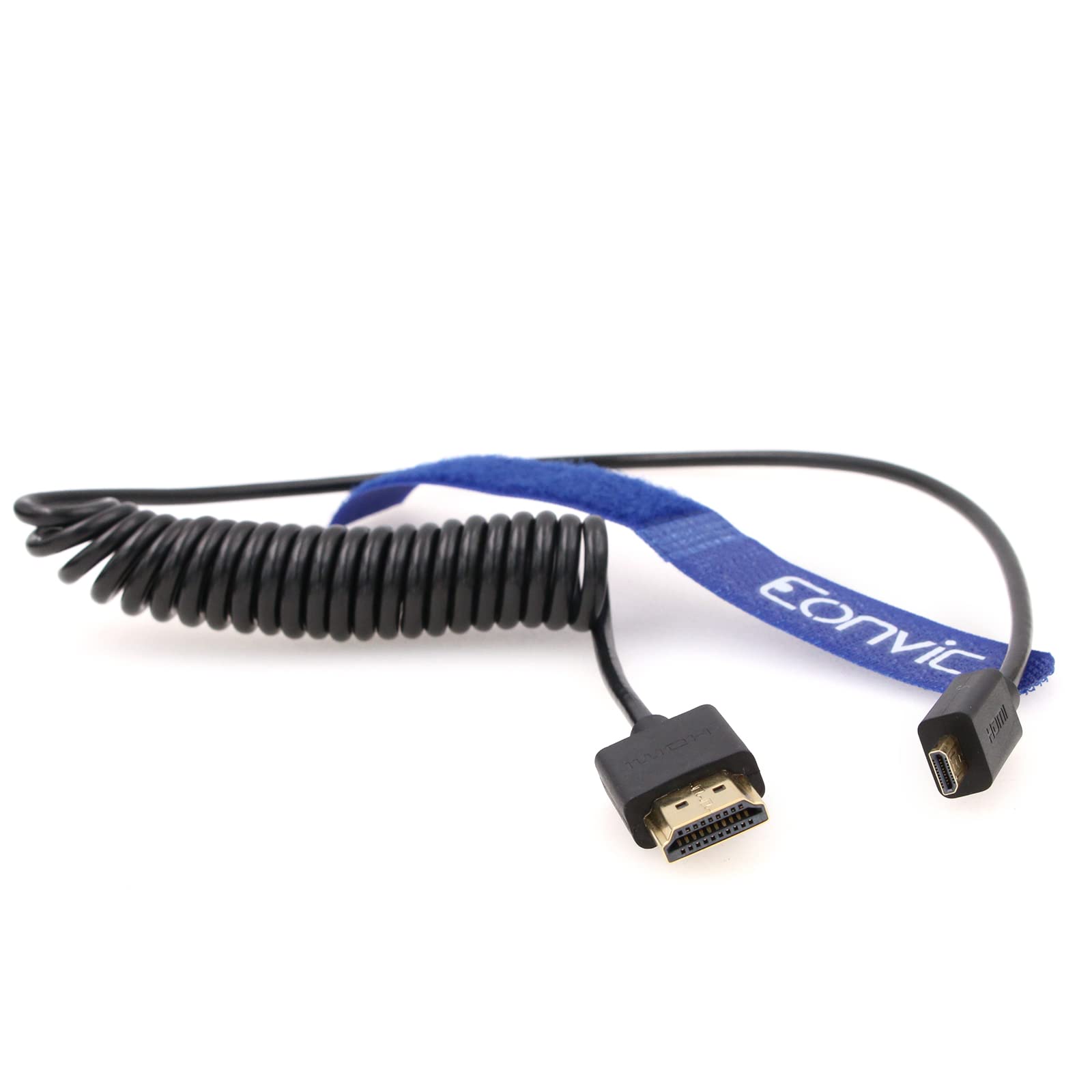 Eonvic 2.0 HDMI Coiled Cable 4K High Speed Male to Male Extender for Canon Sony Panasonic Cameras - View 2 of 7