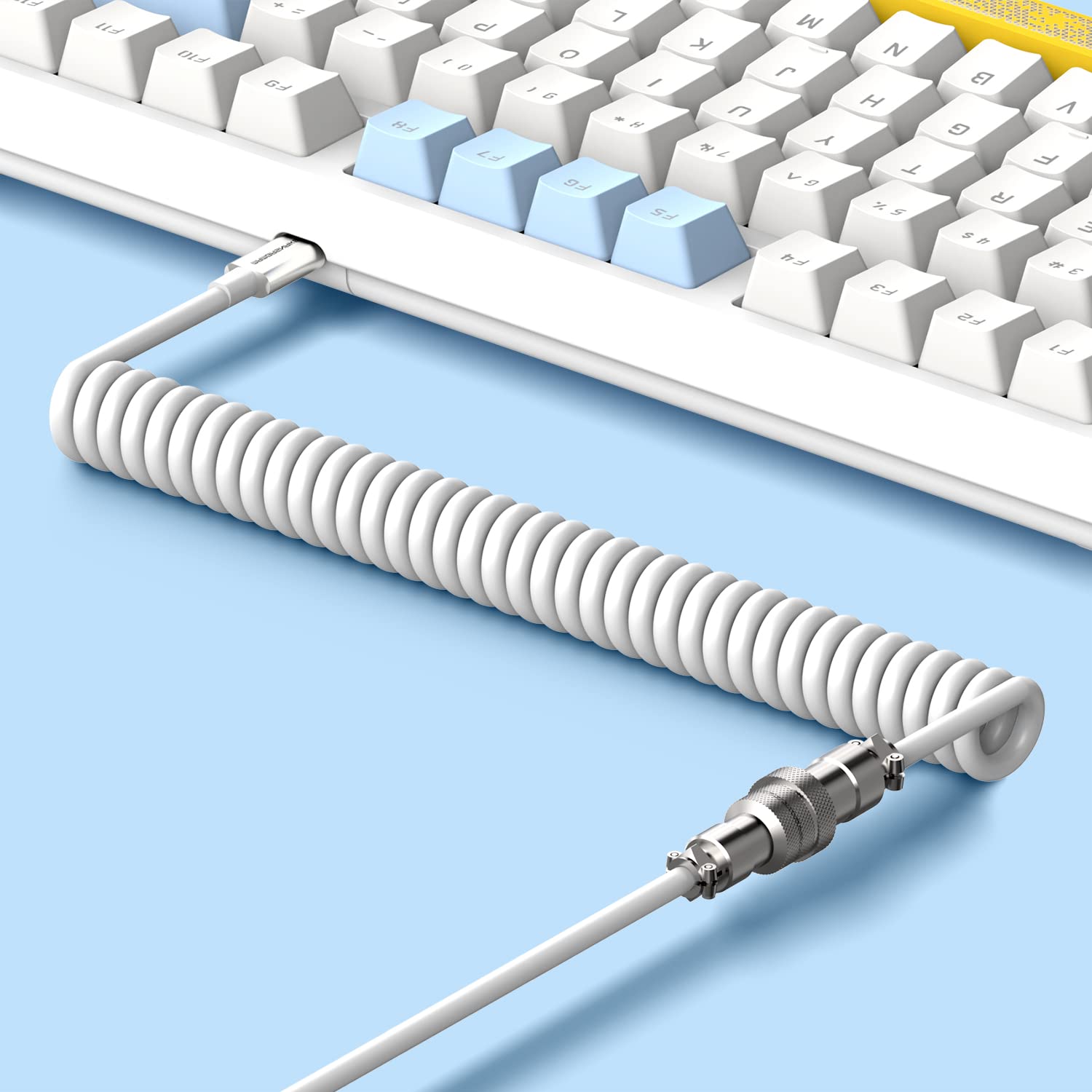 MAGIC-REFINER AK873 Gaming Keyboard,Rainbow Led Backlit,Hot-Swappable Blue Switch,PBT Keycap,75% TKL Layout,Ergonomic Mechanical Keyboard with Custom - View 8 of 9