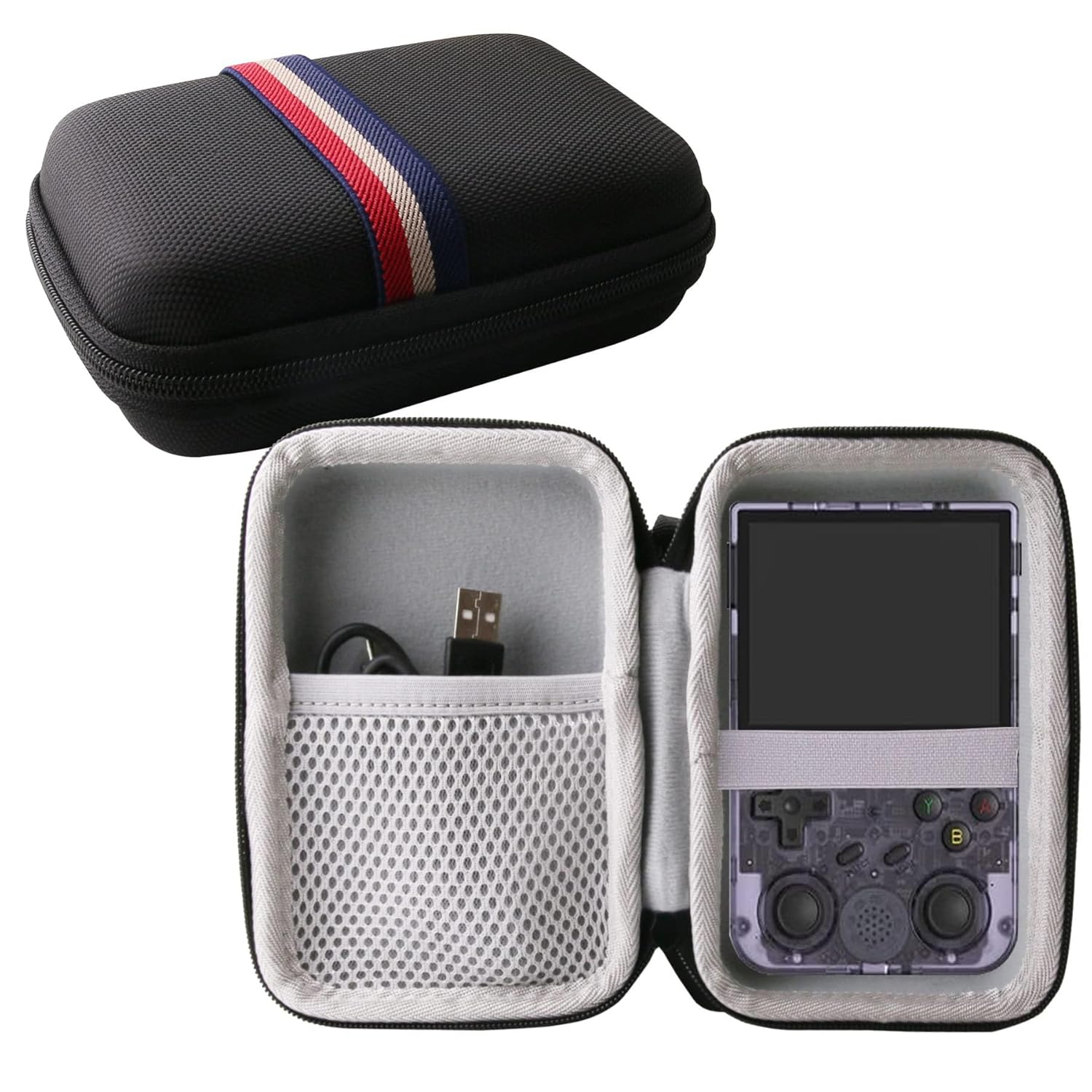 WERJIA Hard Carrying Case for RG353V and 30000 in 1 R40S PRO K36 Handheld Game Console Durable Protection and Travel Solution