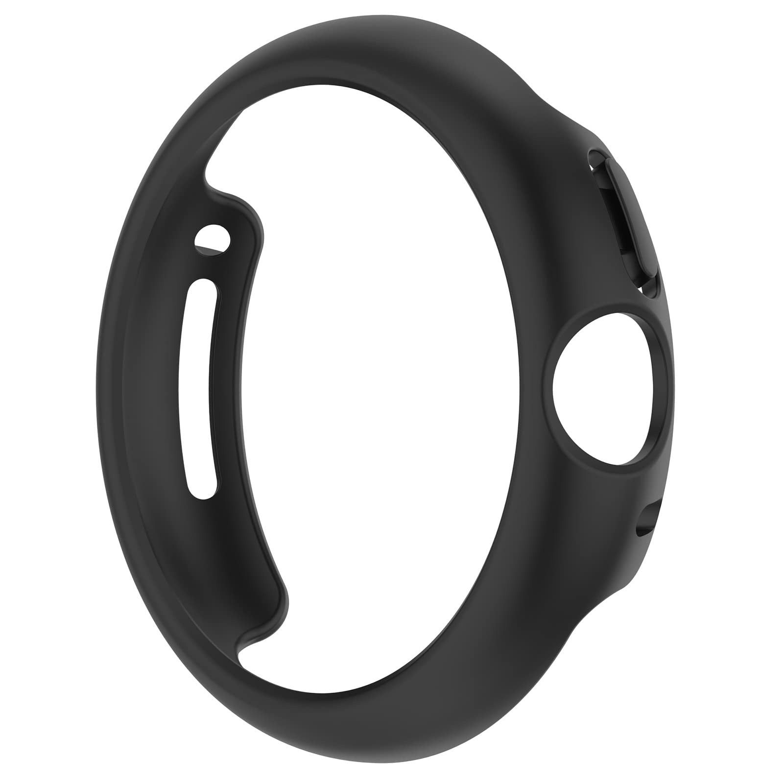 LOKEKE Google Pixel Watch Protective Case Cover PC Black Durable Shell for Enhanced Protection and Style - View 3 of 5