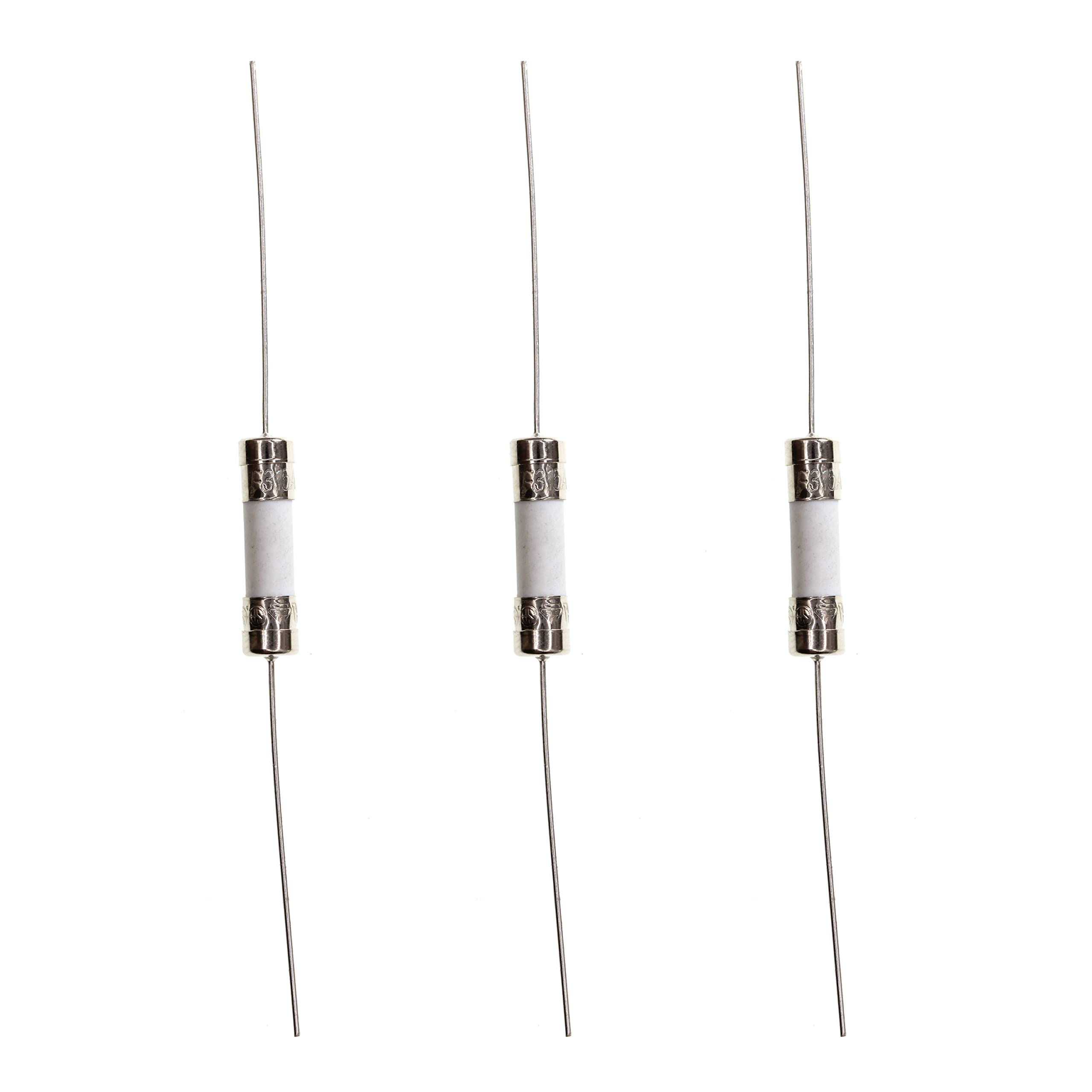 HUABAN 10 Pieces 3.15A 3.15 Amp 250V 5 * 20mm Fast Blow Ceramics Lead Fuse