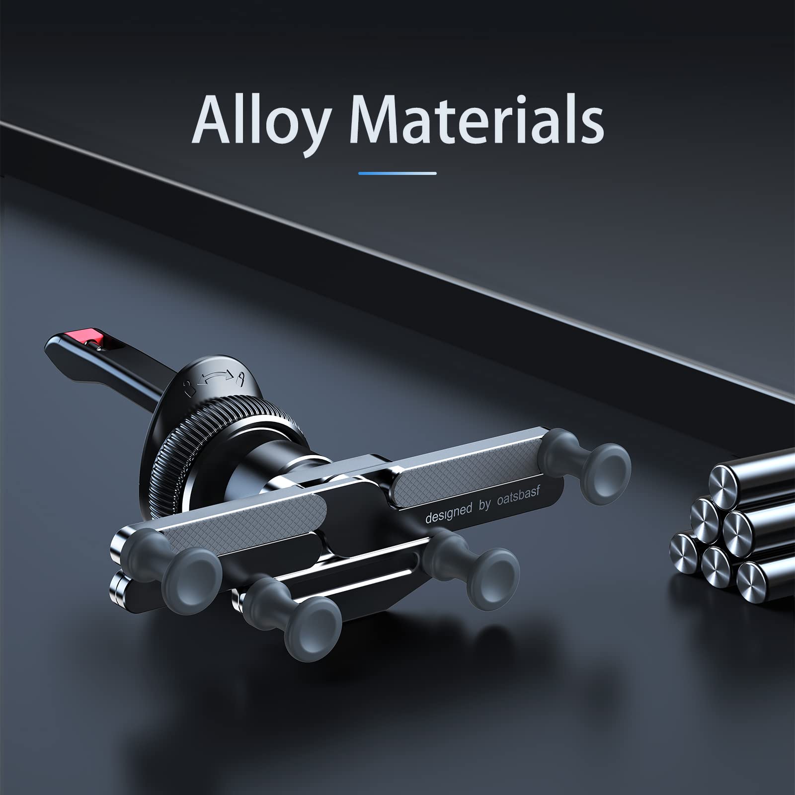 OATSBASF Car Vent Phone Mount [Full Metal Body] Foldable Car Air Vent Phone Holder, Compatible with iPhone 17 16 Pro Max 15 14 Samsung S25 Ultra 24 - View 7 of 7